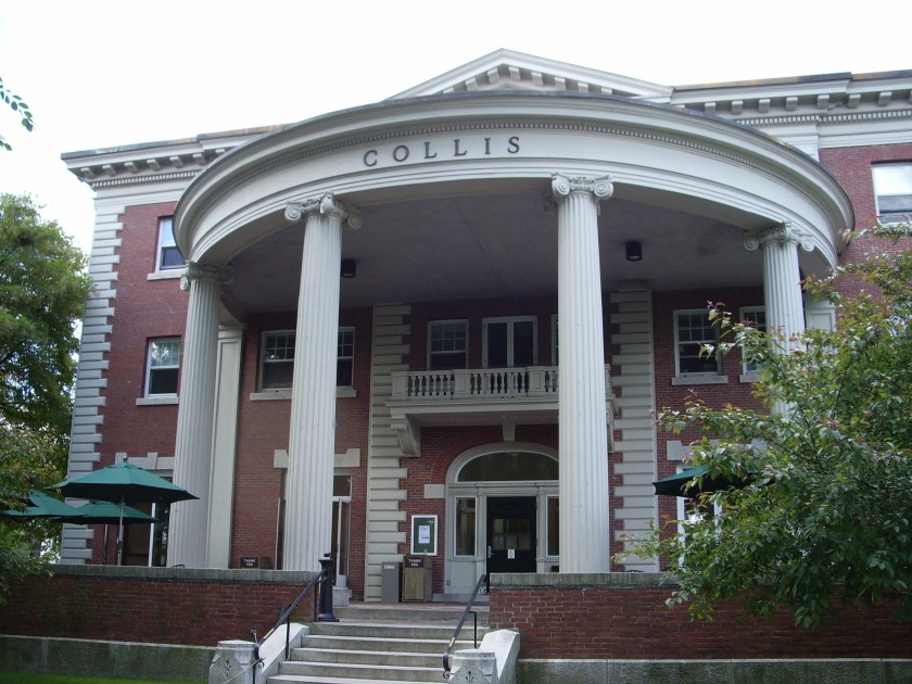 The exterior of the Collis Center at Dartmouth. 